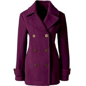 Dark Purple Wool Coat